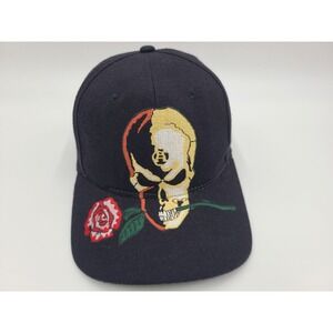 Vintage Alchemy Gothic England Snapback Hat Cap Wool Blend Skull Rose Men Women